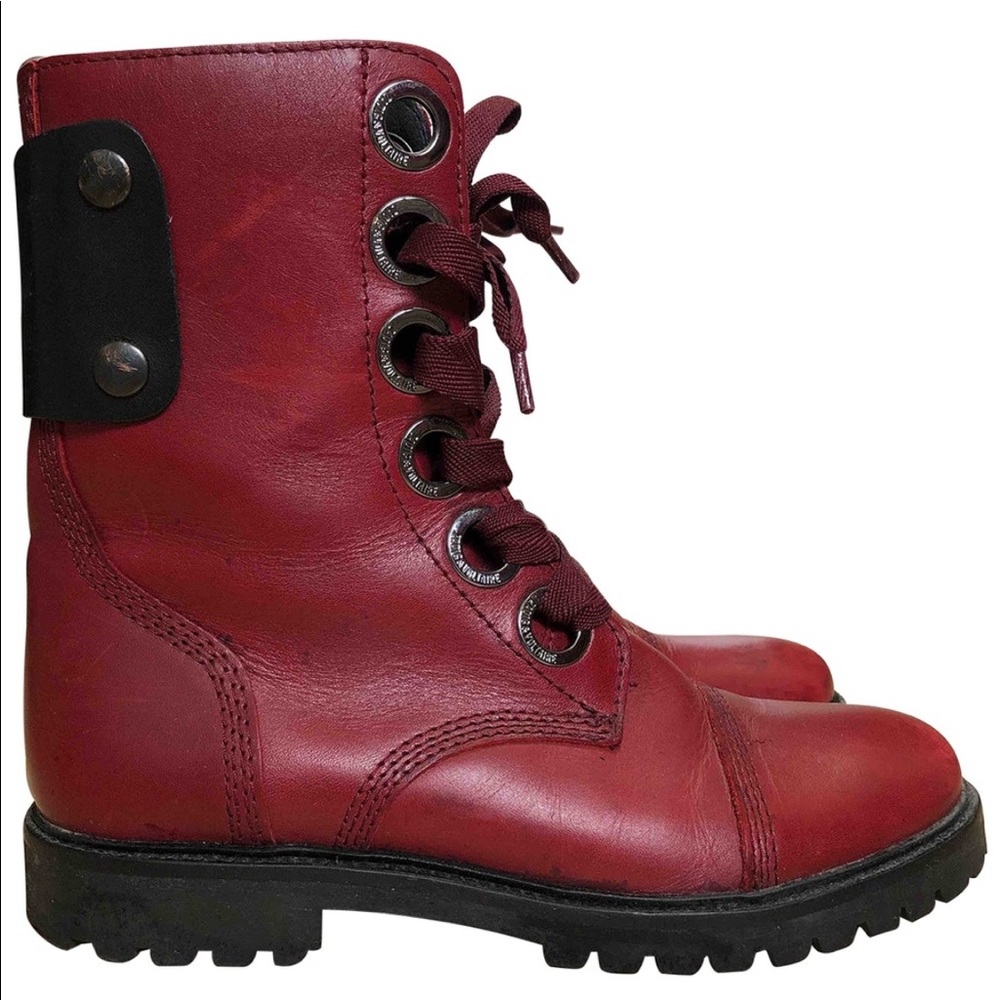 NWOT Zadig & Voltaire - Joe boots - red leather